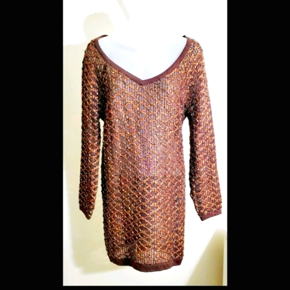 Free People Dresses & Skirts - Free People Golden Brown Sweater Dress
